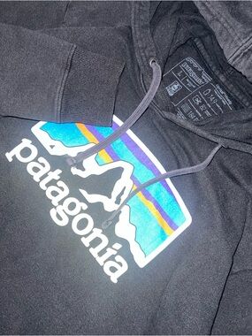Patagonia P-6 Logo Horizon Uprisal Hoodie Mens Size Large Regular Fit